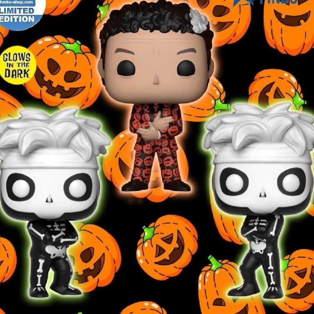 * RARE* Funko Pop SNL David S. Pumpkins + Skeletons Glow in the Dark 3-pack 🎃 - Picture 4 of 4